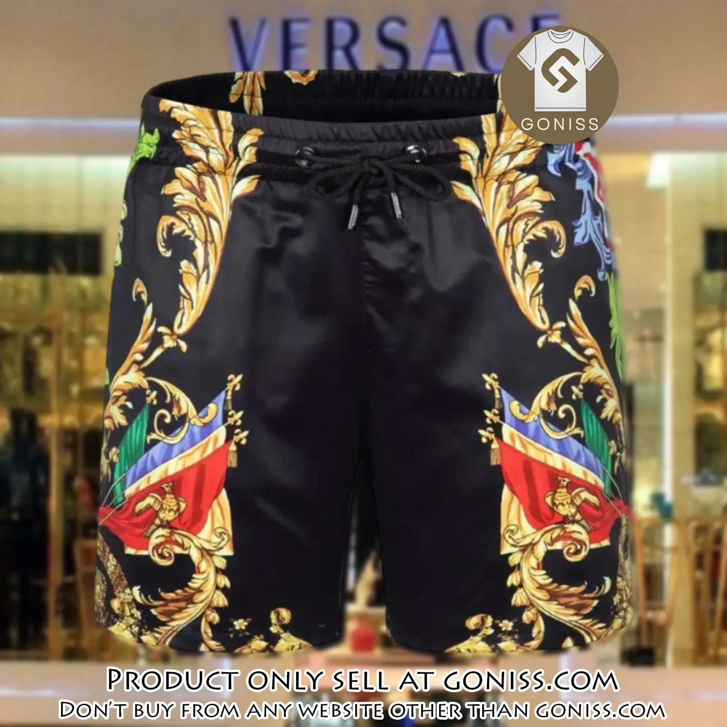 Versace new hot 3d luxury all over print shorts pants for men gn0247864